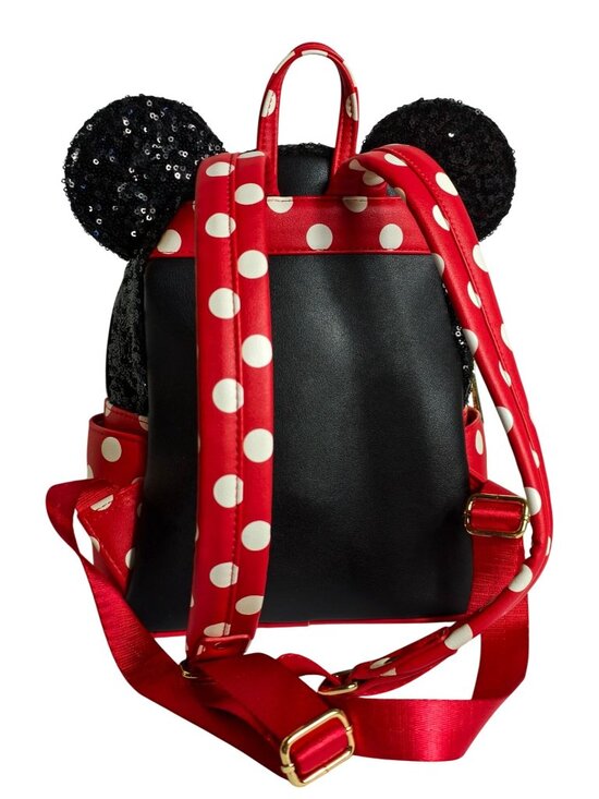 Loungefly Disney Parks Minnie Mouse Sequin Mini Backpack Polka Dot Ears & Bow main image 5